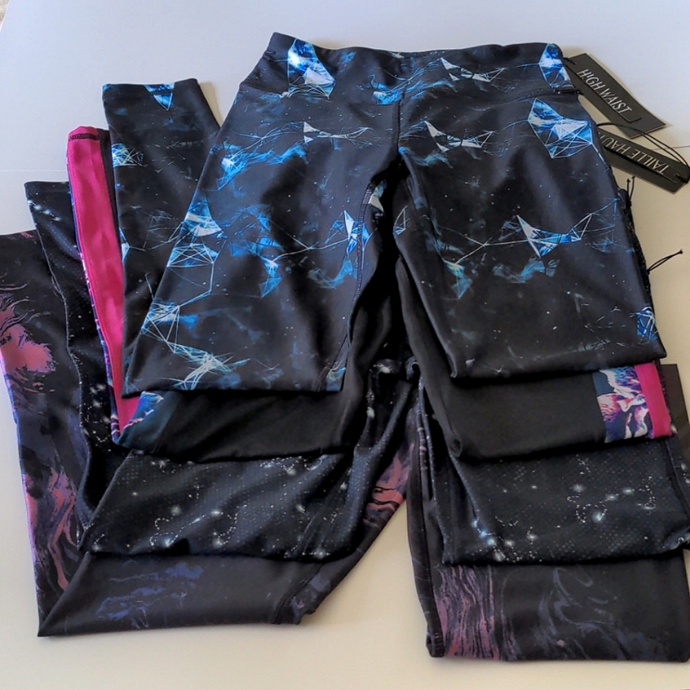 Last Price Drop! Set of 4 Kyodan Active/Yoga High-waist Leggings XS